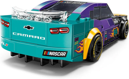 LEGO Speed ​​​​Champions NASCAR Chevrolet Camaro ZL1 de próxima generación, auto de carreras de juguete, juego de vehículos para niños y niñas de 9 años en adelante, decoración de la habitación de los niños,