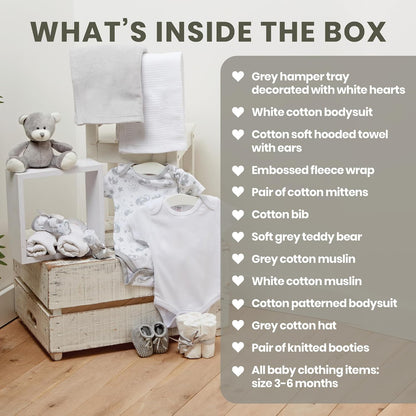 Conjunto de presentes para bebês meninos - 12 itens essenciais para recém-nascidos - Presentes ideais para chá de bebê para meninos, Baby Box Shop Conjunto de presentes personalizados para bebês meninos - 12 presentes