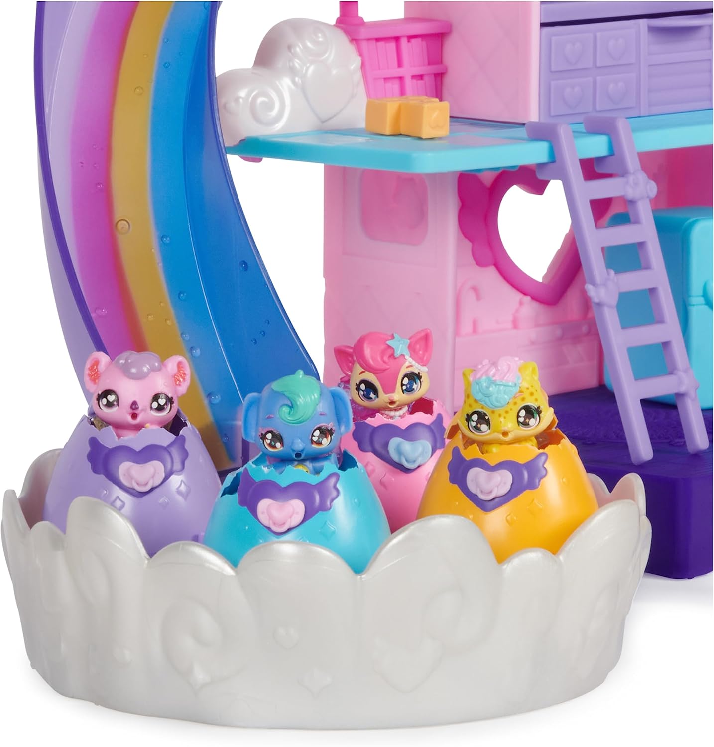 HATCHIMALS Alive, brinquedo Hatchi-Nursery Playset com 4 minifiguras em ovos auto-incubados, 13 acessórios, brinquedos infantis para meninas e meninos a partir de 3 anos