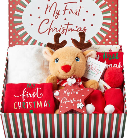Primeiro Natal do bebê - 1º Natal Cesta de Bebê, Meu Primeiro Natal Menino e Menina - Primeiro Natal do Bebê Cesta de Natal do Bebê, Primeiro Natal do Bebê,