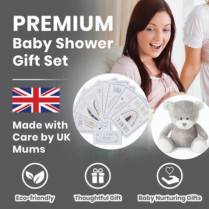 Presentes personalizados para bebês - Caixa de lembranças unissex inclui itens essenciais para bebês recém-nascidos, ursinho de pelúcia, itens essenciais para recém-nascidos e presentes para bebês