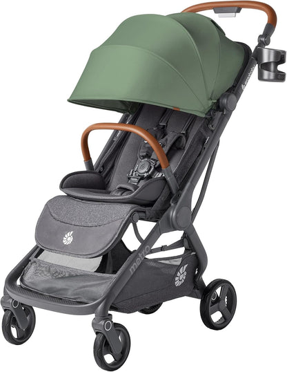 Ergobaby Carrinho de Bebê Metro 3 Deluxe com Função de Reclinação, Ideal para Bebês de 0 a 4 Anos (do Nascimento até 22kg), Dobrável com uma Só Mão e Compatível com Bebê Conforto, Verde Salgueiro