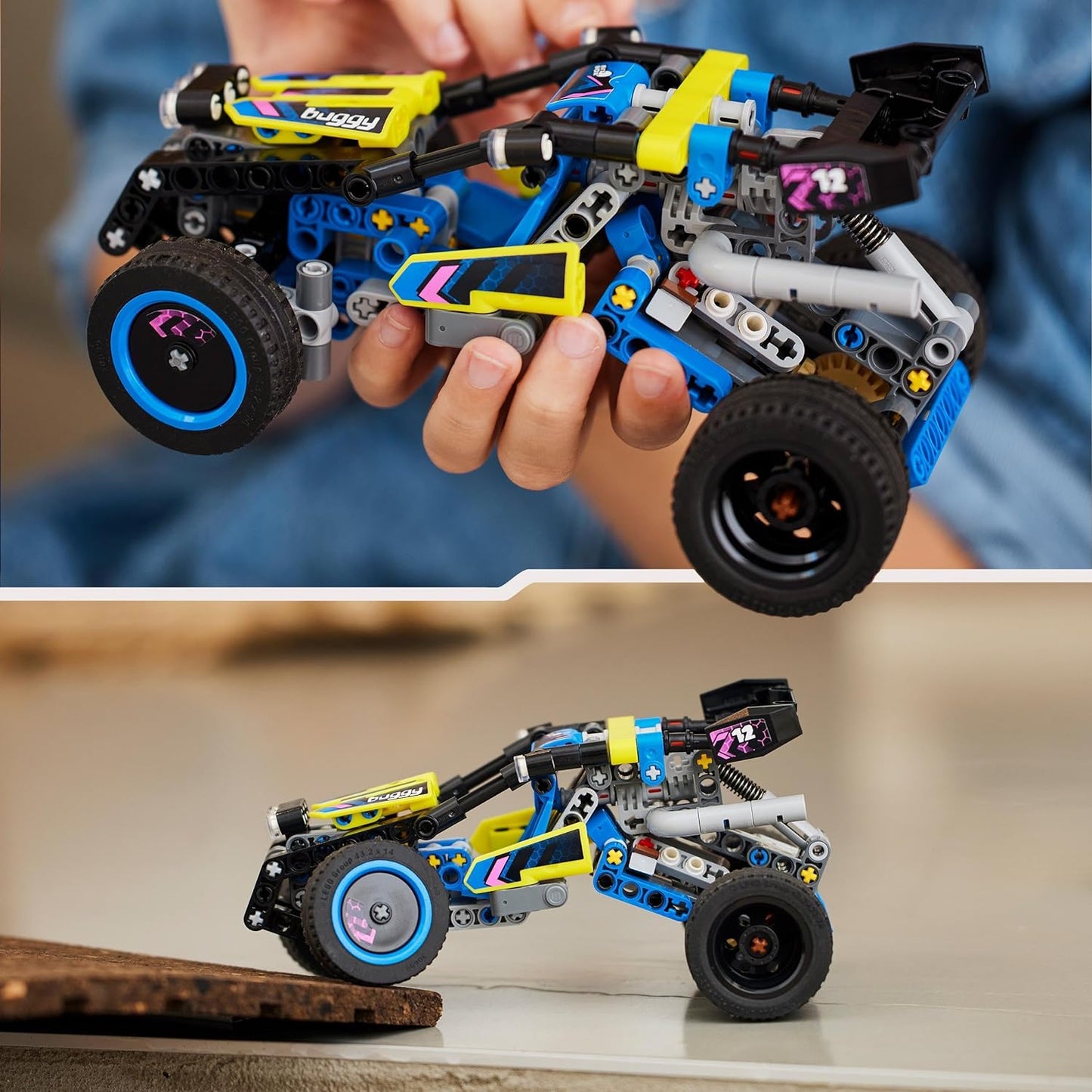 LEGO Technic Off-Road Race Buggy, veículo de brinquedo para meninos e meninas com mais de 8 anos de idade, kit de construção de modelo de rally com características realistas, pequeno presente para crianças 42164