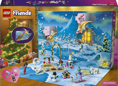 LEGO Calendário do Advento Friends 2026-42698 | Brinquedos para meninas a partir de 6 anos, 24 surpresas, 3 minibonecas, 6 figuras de animais e acessórios, presente de Natal, 211 peças