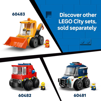 LEGO City Rides – Carro de Corrida de Brinquedo - Mini Conjunto de Construção com Minifigura de Piloto Júnior - Lembrancinhas de Festa - Pequeno Presente Colecionável para Meninos a partir de 5 Anos - 60484
