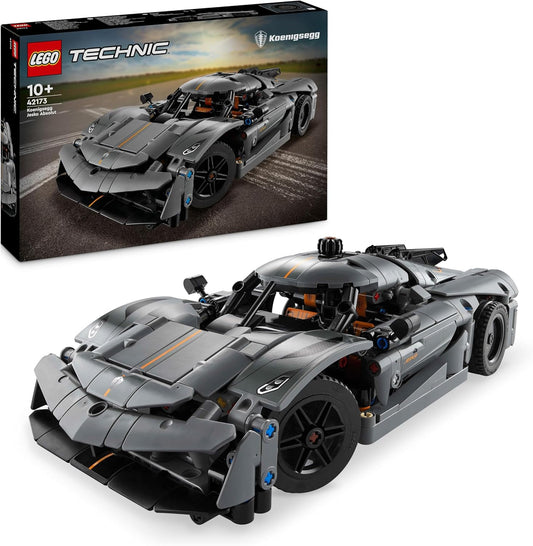 LEGO Technic Koenigsegg Jesko Absolut Gray Hypercar, juego de juguetes de construcción de coches de carreras para niños, niñas y niños a partir de 10 años, kit de modelo de vehículo para construir, introducción a la ingeniería,