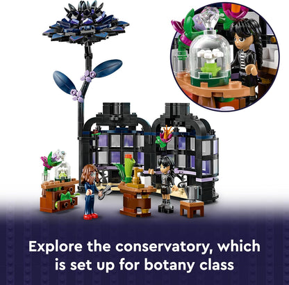 LEGO Wednesday Black Dahlia Flower Toy - Modelo que abre para brincar e exibir, com 2 mini bonecas e acessórios - Presente para meninas e meninos a partir de 9 anos e fãs da série de TV - 76784