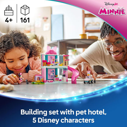 LEGO ǀ Disney Hotel para Animais de Estimação da Minnie com Mini Bonecas da Minnie Mouse e da Margarida, além de 3 Figuras de Animais - Presente para Meninas a partir de 4 Anos e Fãs da Casa do Mickey Mouse - 43274