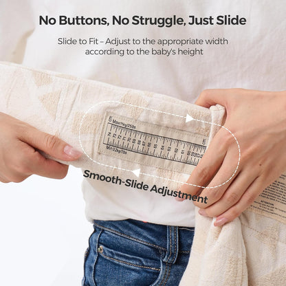 Momcozy Canguru para recém-nascido WeeSnug - Leve e aconchegante para bebês de 3,2 a 11,3 kg, com suporte ergonômico cruzado nas costas, tecido jacquard, canguru para bebês com mãos livres e suporte lombar, design geométrico.