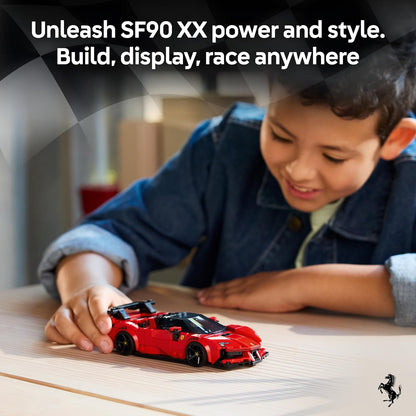 LEGO Speed Champions Ferrari SF90 XX Stradale Carro Esportivo - Kit de Montagem com Minifigura Colecionável de Piloto - Ideia de Presente de Aniversário para Meninos a partir de 9 Anos e Fãs de Automobilismo - 77254