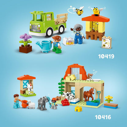 LEGO DUPLO Town Cuidando de Abelhas e Colméias, Brinquedo de Aprendizagem Infantil com Caminhão Dirigível, Colméia e 2 Figuras, Brinquedos de Desenvolvimento Infantil e Atividades, Presentes para Crianças, Meninos e Meninas com 2 anos ou mais 10419