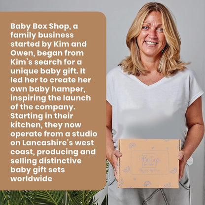 Baby Box Shop - Presentes personalizados para bebês unissex - Manta de bebê personalizada bege, azul, rosa e body de bebê personalizado com ursinho de pelúcia para bebê, ideal como presente de chá de bebê unissex e presente de batizado