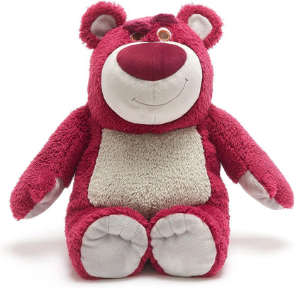 Disney Urso de Pelúcia Lotso Huggin', Oficial da Store, Toy Story, 32 cm/12", Ursinho Rosa com Aroma de Morango, Personagem de Pelúcia Macio e Fofo, Vilão com Detalhes Bordados e Acabamento Suave