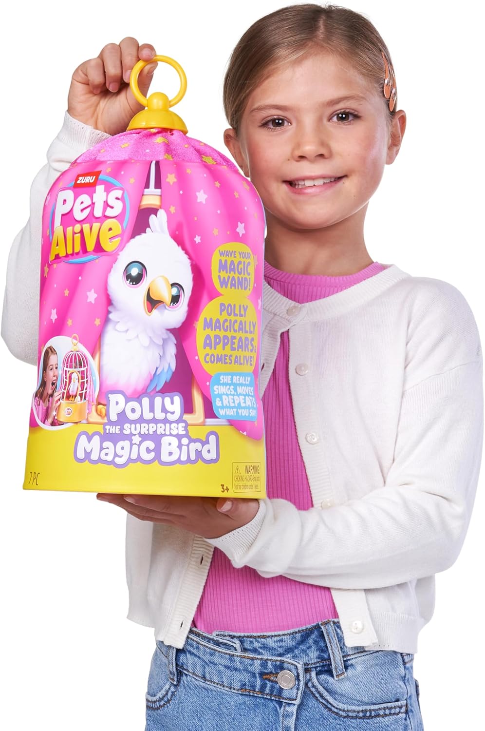 Pets Alive Polly, o Pássaro Mágico da ZURU, Robô de Brinquedo para Animais de Estimação