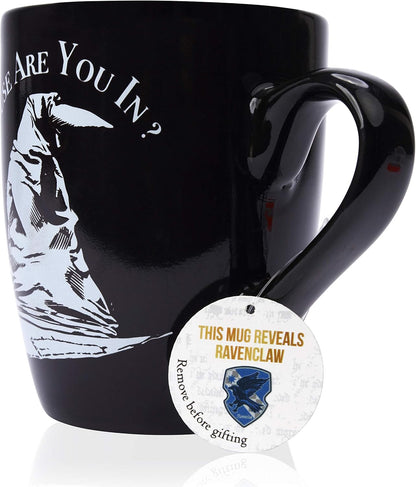 Caneca Chapéu Seletor de Harry Potter WOW! STUFF - Corvinal | O calor revela sua casa de Hogwarts WOW! STUFF escondida | Despeje sua bebida quente para ver sua casa | Caneca oficial licenciada