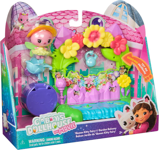 Gabby's Dollhouse: O Filme, Varanda do Jardim da Rainha Kitty, com Figura de Brinquedo e Acessórios para Casa de Bonecas, Brinquedos Infantis para Meninas e Meninos a partir de 3 Anos