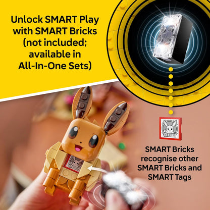 LEGO Pokémon SMART Play: Caça ao Tesouro de Eevee e Lapras – Conjunto de Brinquedo Interativo Compatível, Inclui 3 Etiquetas SMART e 2 Figuras Pokémon – Ideia de Presente para Meninos e Meninas a partir de 8 Anos – 72162