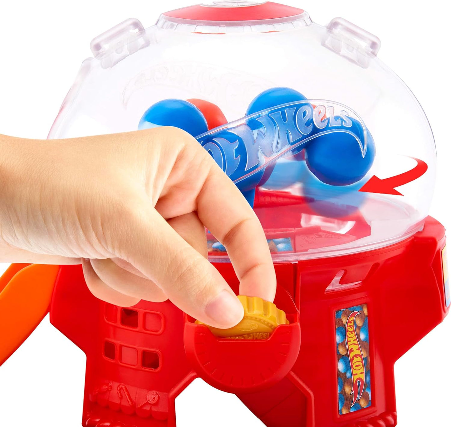 Conjunto de Pista de Carrinhos Hot Wheels, Máquina de Chicletes com Veículo em Formato de Rosquinha em Escala 1:64 e Pista Speed Snap, Loja de Doces Downtown City, JBM62