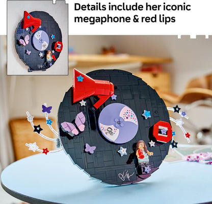 LEGO Edições Vinil da Olivia Rodrigo – Brinquedo com modelo de disco, minifigura e acessórios – Decoração de mesa ou parede – Presente musical para meninas, meninos e fãs a partir de 10 anos – 43028