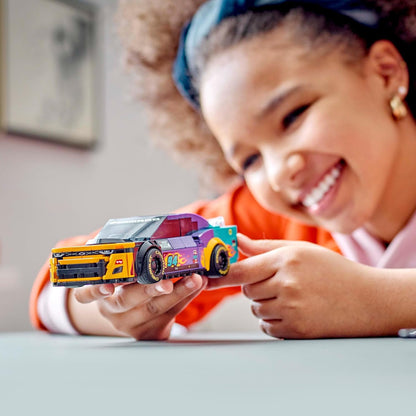 LEGO Speed ​​​​Champions NASCAR Chevrolet Camaro ZL1 de próxima generación, auto de carreras de juguete, juego de vehículos para niños y niñas de 9 años en adelante, decoración de la habitación de los niños,