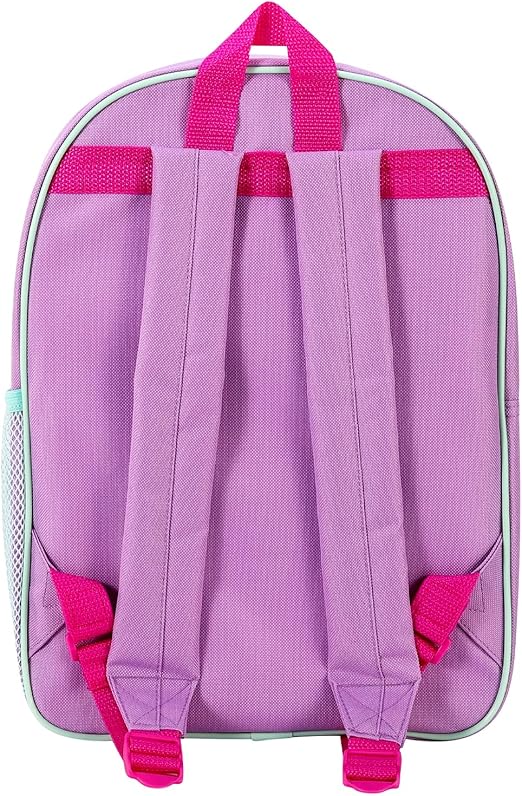 Gabby's Dollhouse Mochila infantil premium para escola, viagem e para meninos e meninas, com bolso lateral em tela e bolso frontal com zíper.