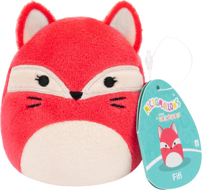 Micromallows Squishmallows Pacote de 4 – Clara Cupcake, Fifi Fox, Henry Turtle, Melly Milk Carton, Multicor