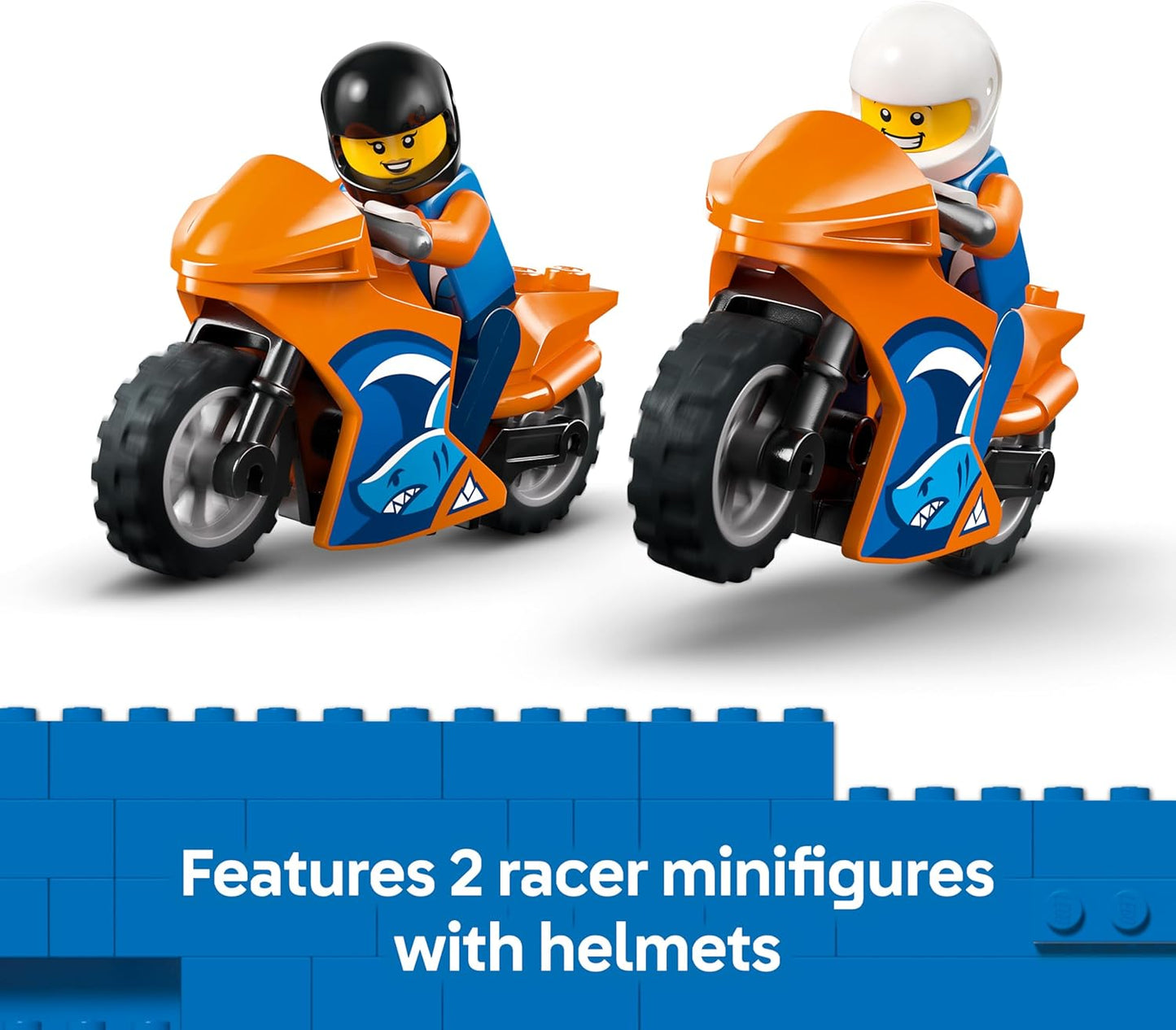 LEGO City Transportador de Motos - Brinquedo para Desenvolvimento da Coordenação Motora Fina com Caminhão Plataforma, 2 Motos, 2 Minifiguras, Rampa e Acessórios - Presente de Aniversário para Meninos a partir de 4 Anos - 60491