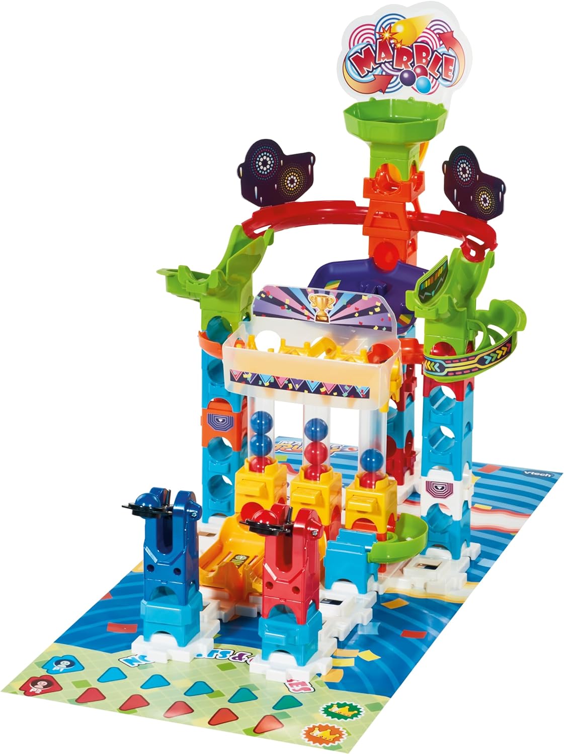 VTech - Marble Rush Spidey Challenge, Circuito de canicas Interactivo y Juguete de construcción, 65 Piezas, 6 canicas Personalizadas, Regalo para niños 4 años, Contenido en Español VTech - Marble Rush Spidey Challenge, Circuito de canicas Interactivo y Juguete de construcción, 65 Piezas, 6 canicas Personalizadas, Regalo para niños 4 años, Contenido en Español