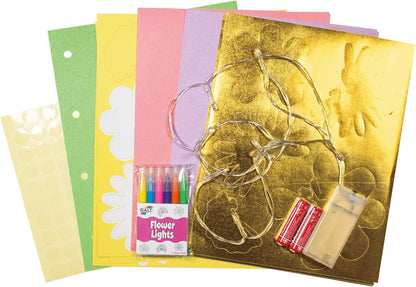 Galt Toys Dino Lights Origami LED Dinosaur Creative Craft Kit, Galt, Luzes de Fada, Kits de Artesanato para Crianças, Idades 5 Anos Acima, Médio, Galt Luzes de Flores - Conjunto de Artesanato e Artesanato Infantil Creative Cases