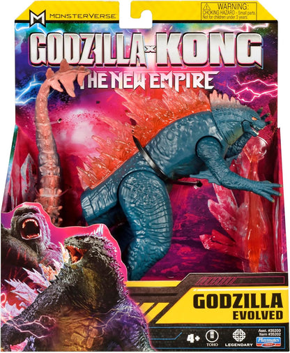 MonsterVerse Godzilla vs. Kong: The New Empire, figura de acción evolucionada de Godzilla de 6 pulgadas, juguete icónico de personaje de película coleccionable, incluye función de energía de haz de calor, juguete adecuado para mayores de 4 años