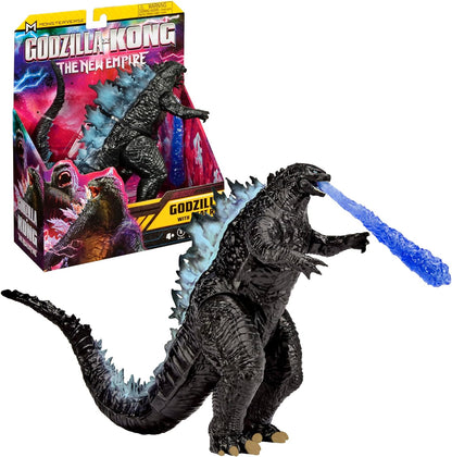 MonsterVerse Godzilla x Kong: The New Empire, brinquedo de boneco de ação original Godzilla de 6 polegadas, personagem icônico do filme colecionável, inclui recurso de energia de raio de calor, adequado para maiores de 4 anos