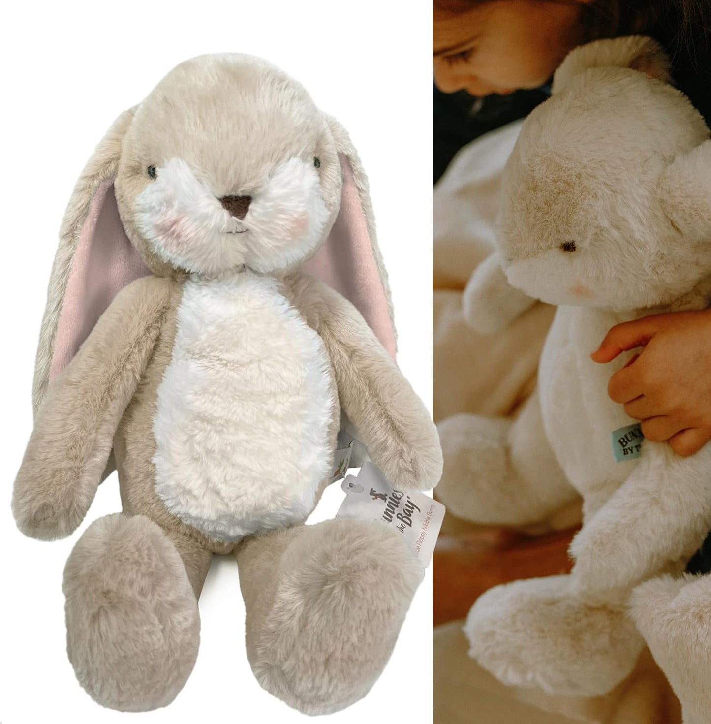 BUNNIES BY THE BAY Coelhinho de Pelúcia Clássico Little Nibble Cream | 30 cm de Altura | Seguro para Bebês | O Primeiro Brinquedo de Pelúcia Perfeito para Bebês