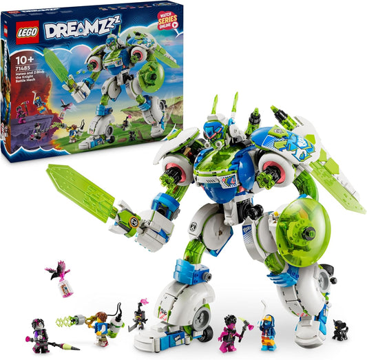 LEGO DREAMZzz Mateo y Z-Blob the Knight Battle Mech Set, juguete del transbordador espacial reconstruido en 3 figuras de acción de robots diferentes para niños y niñas, disfraz de regalo de cumpleaños para niños a partir de 10 años