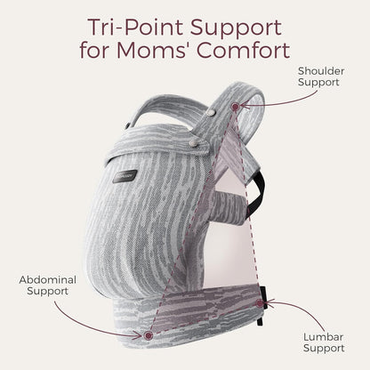 Momcozy Canguru Herihuge - Confeccionado com charmoso tecido jacquard, durável, estiloso e elegante, conforto para as mamães o dia todo, bege Time Heritage.