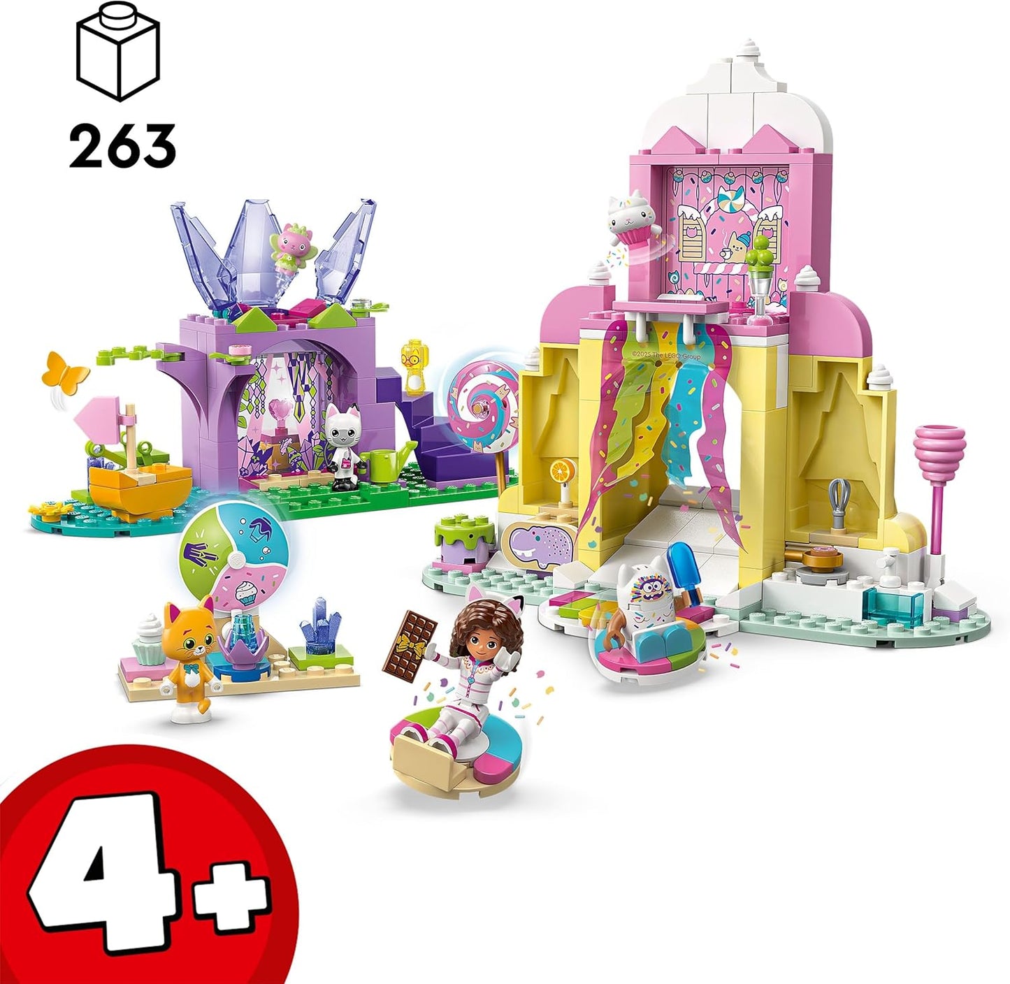 LEGO Gabby's Dollhouse Sweet Treat Mountain & Kitty Garden Toy - incl. a Mini Doll, Pandy Paws & Kitty Fairy Figures plus Food Accessories - Gift for 4+ Year Old Girls & Movie Fans - 11205