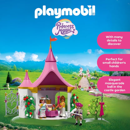 Playmobil | Princesa | Baile de Máscaras no Pavilhão | 3 Bonecos com Pavilhão e Buffet | Estimula a Criatividade | Brinquedo de Princesa para Maiores de 4 Anos | 72052