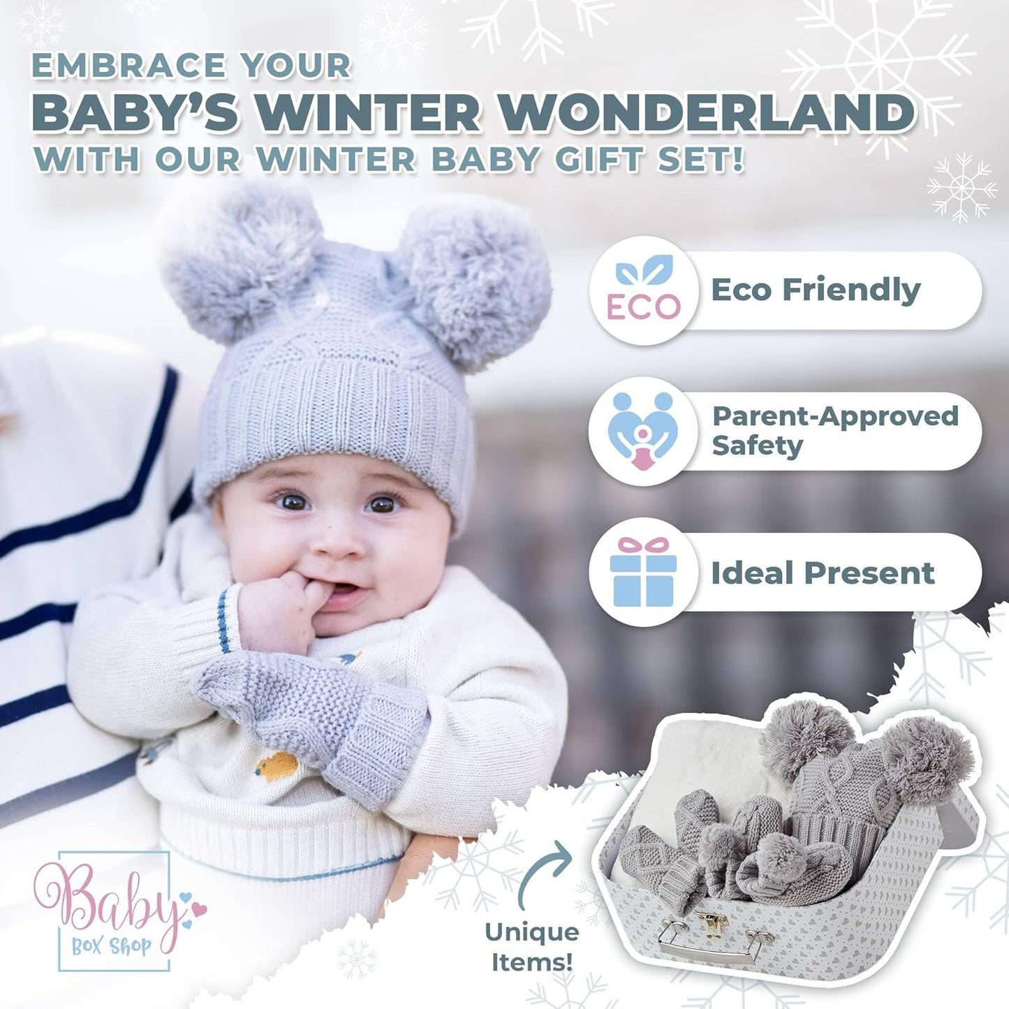 Conjunto de presentes unissex para bebês - Presentes para bebês recém-nascidos unissex, presentes para revelação do sexo do bebê, presentes personalizados para chá de bebê - presentes personalizados, roupas de inverno para bebês