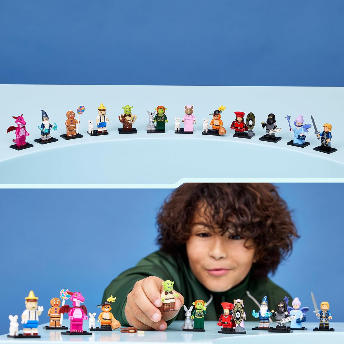LEGO Minifigures Série Shrek 71053 | Brinquedos para meninos e meninas a partir de 6 anos, embalagem surpresa (blind box), contém 1 de 12 personagens colecionáveis, ideal para lembrancinhas de festa, uma ótima opção de presente pequeno...
