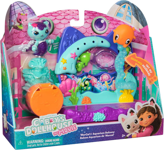 Gabby's Dollhouse: O Filme, Varanda do Aquário do Mercat, com Figura de Brinquedo e acessórios para casa de bonecas, Brinquedos Infantis para Meninas e Meninos a partir de 3 Anos