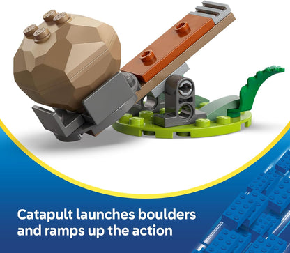 LEGO Sonic the Hedgehog Knuckles vs. Dr. Eggman Egg Crusher Mech - Conjunto de Construção com 2 Minifiguras, Anéis e Esmeraldas do Caos - Presente para Fãs de Videogames a partir de 8 Anos - 77005