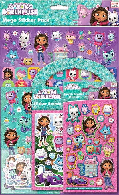 Pacote Gigante de Adesivos Casa de Bonecas da Gabby da Paper Projects | Pacote Completo para Scrapbooking e Decoração | Reutilizável em Superfícies Não Porosas, Rosa