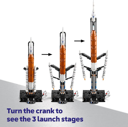 LEGO Technic NASA Artemis Sistema de Lançamento Espacial Foguete - Brinquedo STEM Interativo com 4 Astronautas e Função de Separação - Presente de Aniversário para Meninos e Meninas a partir de 9 Anos - 42221