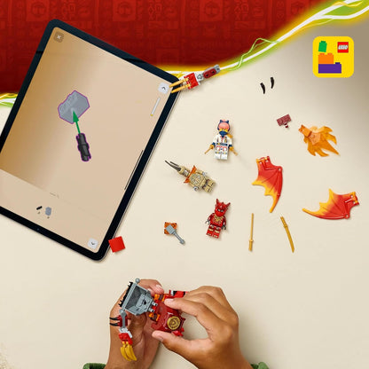 LEGO NINJAGO Kai's Dragon Mech Battle Pack - Ninja Toy w/an Action Figure, 3 Minifigures & Katanas - Birthday Gift for 6+ Year Old Boys & Fans - 71851