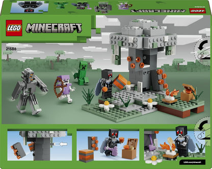LEGO Minecraft O Jardim Pálido - Brinquedo em Miniatura com Minifigura Rangente e Figuras de Mobs Homem-Mariposa, Creeper e Esqueleto - Presente para Jogadores a partir de 7 Anos - 21586
