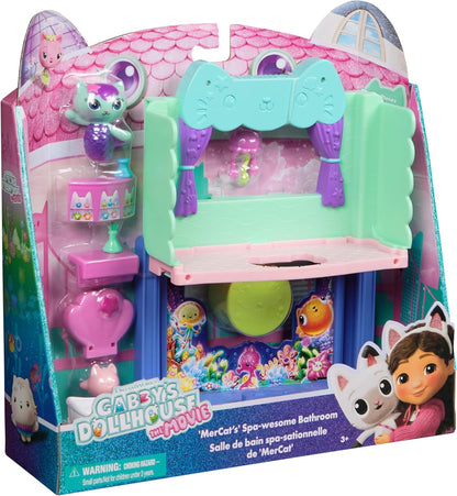Gabby's Dollhouse: O Filme, o Banheiro Incrível do Spa da MerCat, Figura de Brinquedo, Acessórios para Casa de Bonecas e Brinquedo Surpresa, Brinquedos Infantis para Meninas e Meninos a partir de 3 Anos