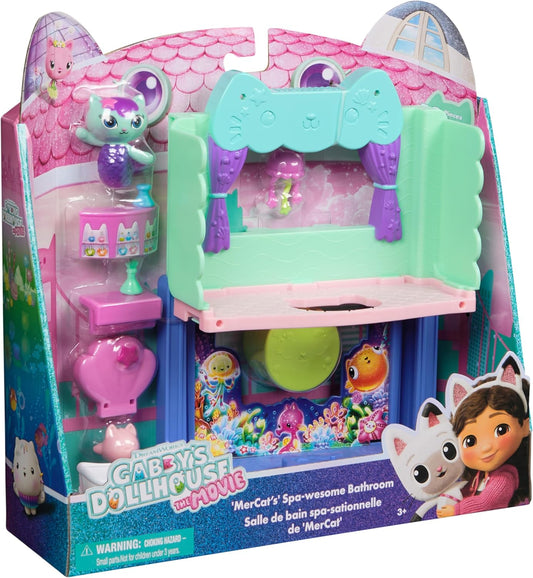 Gabby's Dollhouse: O Filme, o Banheiro Incrível do Spa da MerCat, Figura de Brinquedo, Acessórios para Casa de Bonecas e Brinquedo Surpresa, Brinquedos Infantis para Meninas e Meninos a partir de 3 Anos