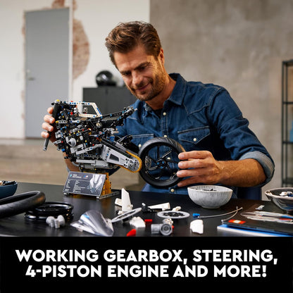 LEGO Kit de modelo de motocicleta Technic BMW M 1000 RR para adultos, conjunto de motocicleta de construção e exibição com recursos autênticos, presente para o dia dos pais, ideia de presente de veículo para homens, mulheres, ele ou ela 42130