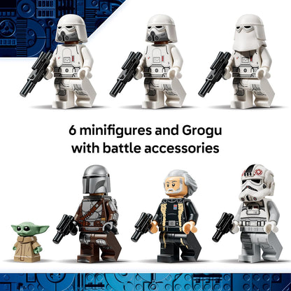 LEGO Star Wars 75454 AT-AT do Remanescente Imperial com Veículo INT-4 – Modelo de The Mandalorian e Grogu com Nave de Transporte, Speeder Bike, 7 Minifiguras e 1 Figura – Ideia de Presente para Meninos a partir de 10 Anos e Fãs