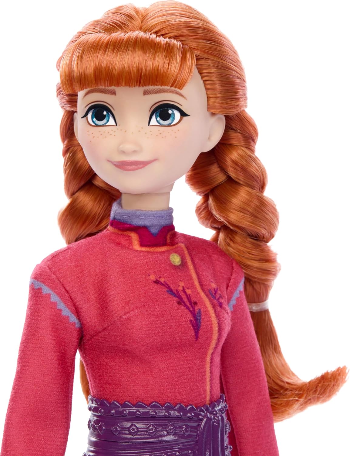 Mattel Boneca Disney Frozen Anna e Figura de Filhote de Lobo | 4 Acessórios, incluindo cama e cobertor para o animal; cabelo trançado; inspirada na linha "Animais de Arendelle" de Disney Frozen; JFG17