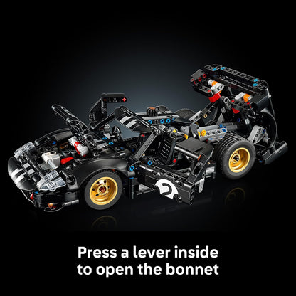 LEGO Technic 1966 Ford GT40 MKII Carro de Corrida - Kit de Modelo Colecionável para Adultos - Conjunto de Engenharia com Motor V8, Detalhes Incríveis e Pintura Exclusiva - Presente para Fãs de Automobilismo - 42223